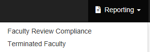 Reporting, Faculty Review Compliance, Terminated Faculty