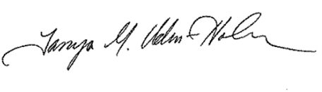 Tanya Uden Holman signature
