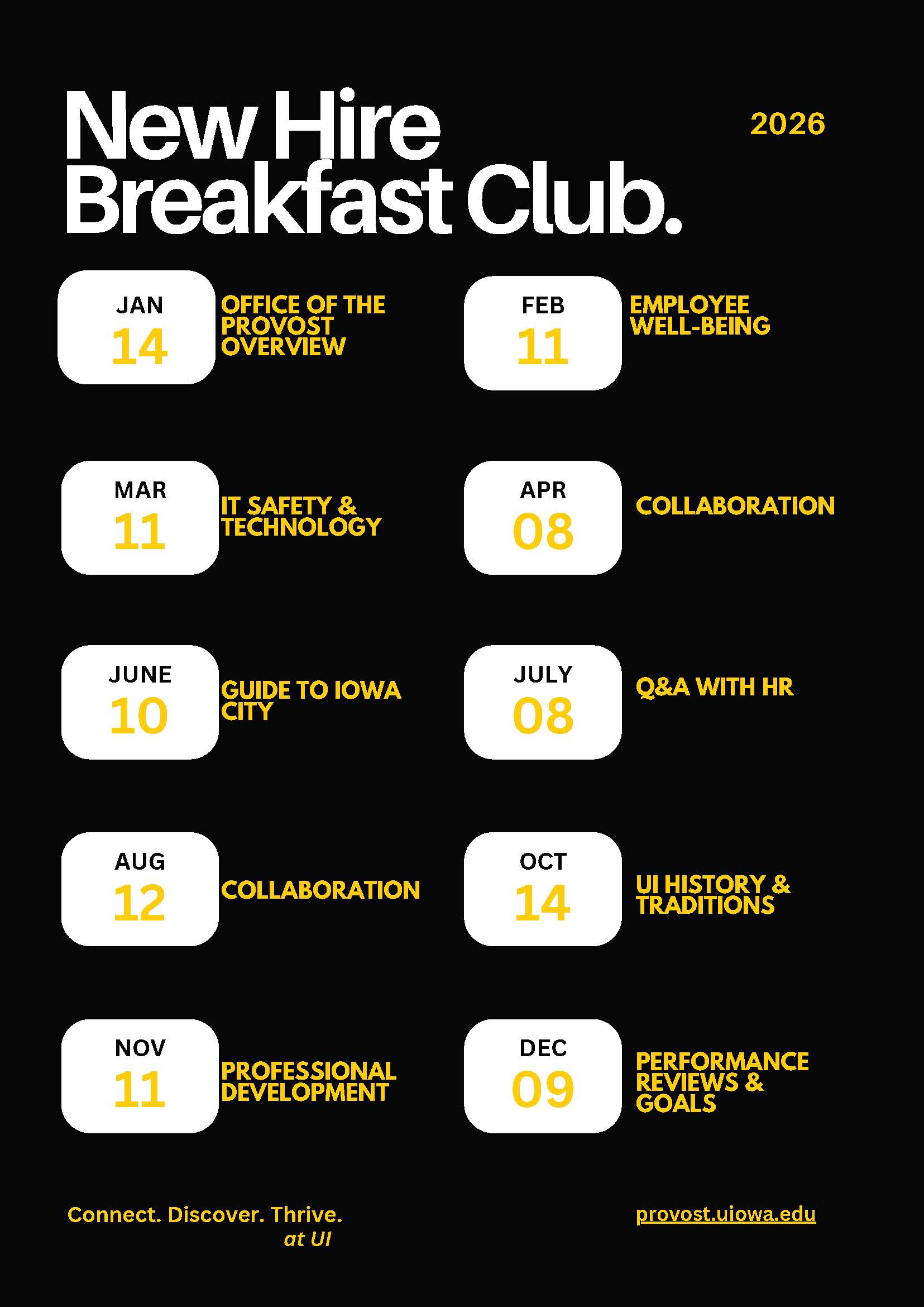 Breakfast Club Schedule 2026