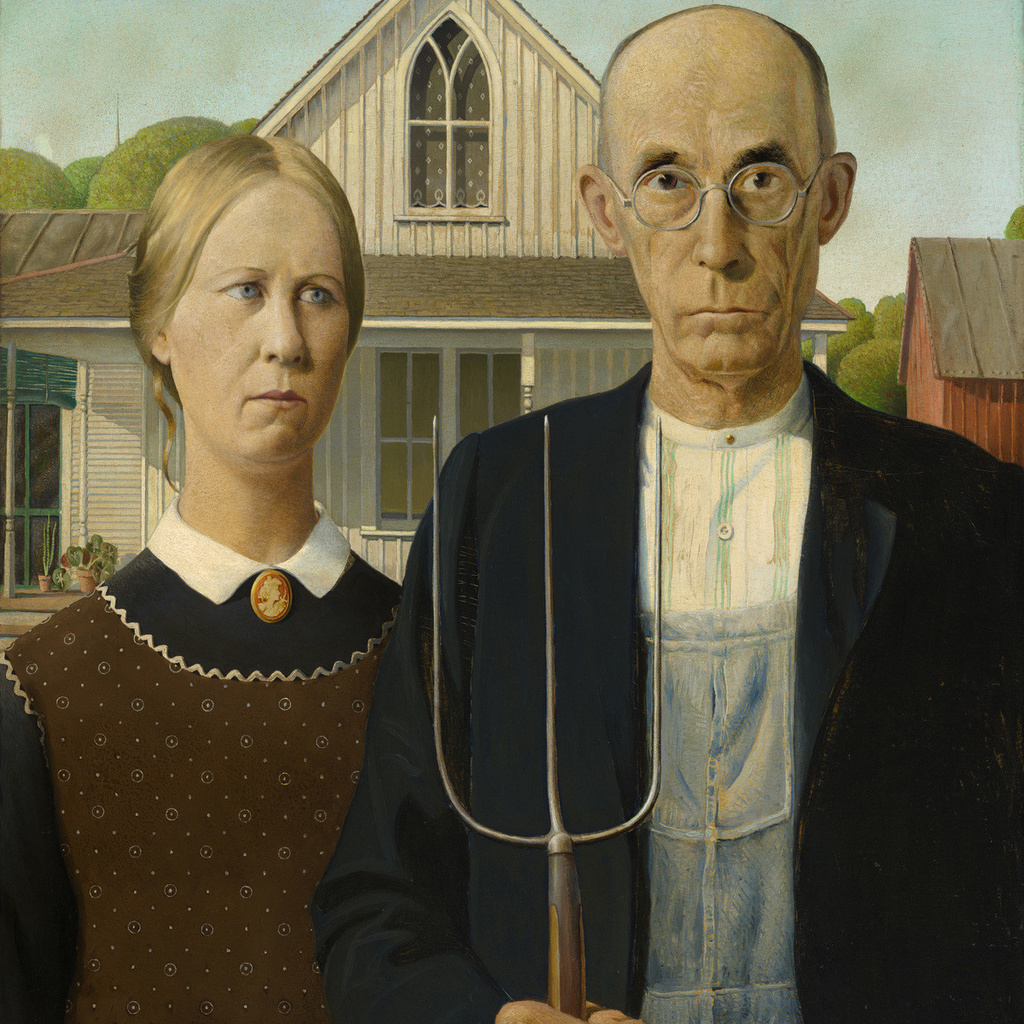 Grant Wood Country Forum: "The Couple with the Pitchfork: The Back Story to A Forthcoming Book" promotional image