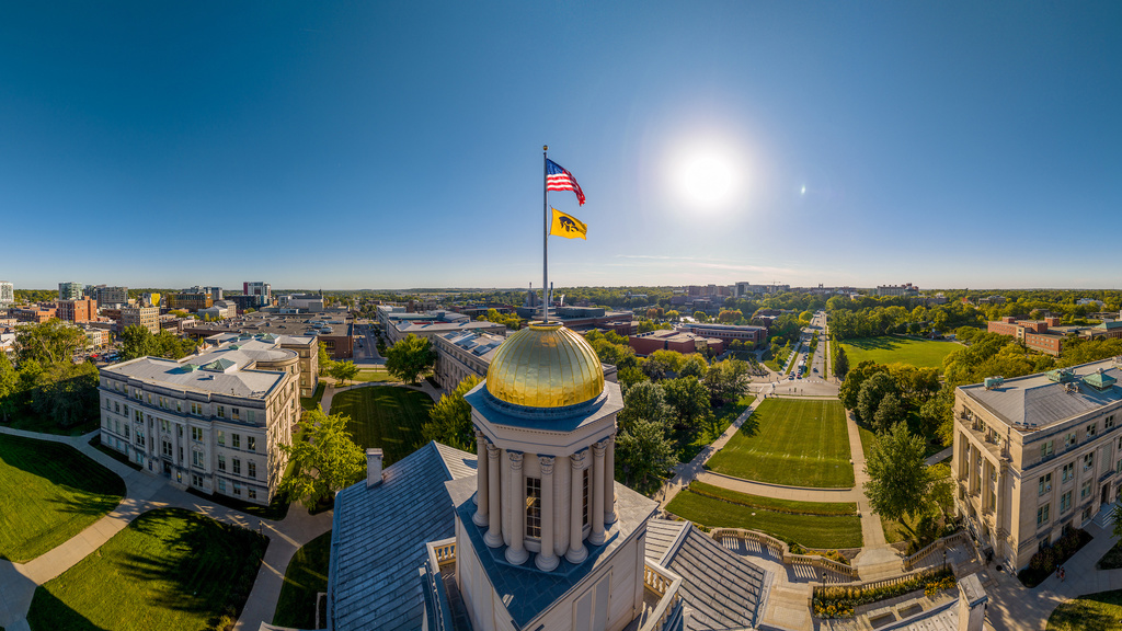 Panoramic shot of Old Capitol dome